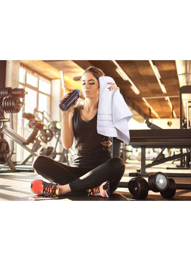 4 Pack Towel Set- 100% Cotton,  Bath Towels, Hand Towels, Extra Soft, Highly Absorbent, Quick Drying Thick Bathroom Towels - Soft Hotel Quality for Bath and Spa (White) - Image 4